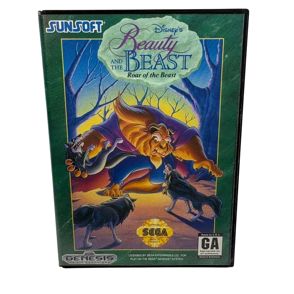 Video Game Sega Genesis Beauty and the Beast Roar of the Beast Sunsoft